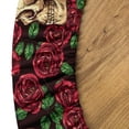 thumbnail image 5 of Ambesonne Skulls and Roses Fitted Round Tablecloth, Romantic Flowers, 45"- 56" Diameter, Ecru Dark Pink and Maroon, 5 of 5