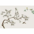 thumbnail image 4 of Idea4wall 4pcs Chinese Style Floral Peel and Stick Wallpaper Removable Wall Murals Large Wall Stickers for Home Decoration, 66"x24", 4 of 5