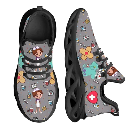 

Cute Nurse Print Medical Supplies Pattern Women s Mesh Sneakers Casual Running Shoes for Female Light Nurse Footwear