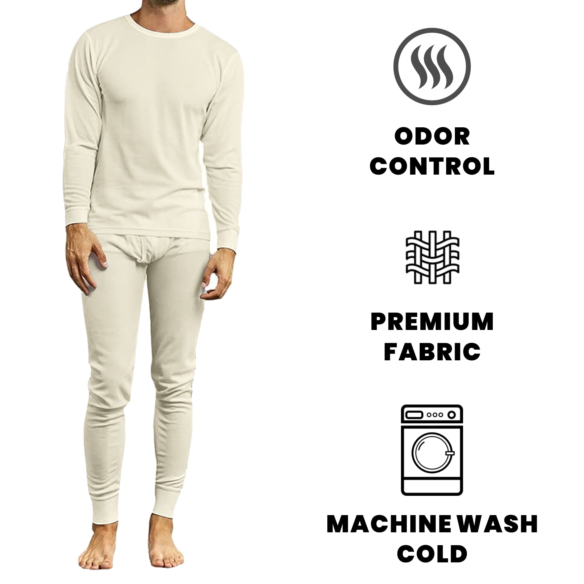 トップス SECOND/LAYER VEAL THERMAL WHITE 2-Piece Lightweight Thermal Set Of Both A Thermal Top And