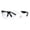 clear, variant on Mens Warp Around Plastic Rim Rimless Safety Glasses Sunglasses Yellow