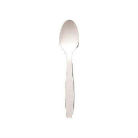 Dixie Plastic Cutlery, Heavyweight Teaspoon, Crystal Clear, 6", 1,000/Carton -DXETH017