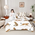 thumbnail image 4 of Castle Fairy Cheetah Wildlife Queen Comforter Set,Woodland Animal Bedding Comforter Set, 4 of 8