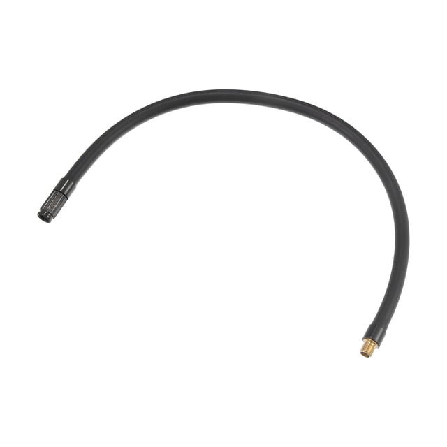 Adaptador de mandril de manguera de extensión de inflador de neumáticos roscado de 40 cm, tubo de bomba de aire, válvula de neumático, tubo de conexión negro para coche, camión, bicicleta, MTB, goma de cobre Unique Bargains mandriles de llantas