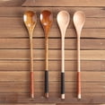 thumbnail image 4 of 4 Pcs Coffee Spoon Pure Hand Wooden Spoon Long Handle Stirring Spoon Log Tableware Honey Spoon Scoop Teaspoon, 4 of 8