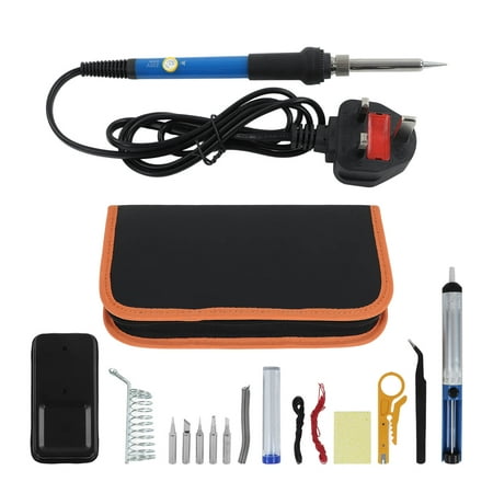 

Soldering Iron Kit Adjustable Temperature Safe Durable Quick Heating Humanized Antioxidant Soldering Welding Iron KitUK Plug 220V