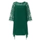 thumbnail image 4 of Vestido de malla calado para mujer talla grande - Manga larga, largo midi, poliéster, fiesta/casual, L-XXXXXL, 4 of 8