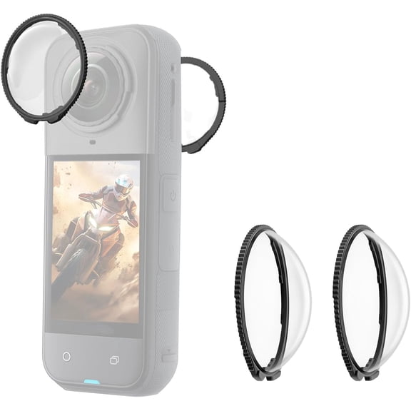 Tempered Glass Lens Guard for Insta360 X5, 98% High-Transparency Lens Protective Cover for Insta360 X5, Dustproof, Scratch-Resistant Lens Cap for Insta 360 X5 Camera Lens Protector