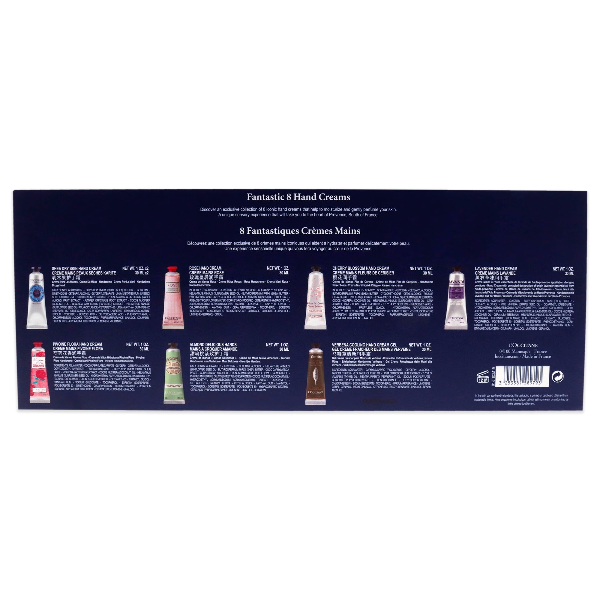 LOccitane Fantastic 8 Hand Creams Set with Shea Butter