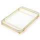 thumbnail image 1 of Gold Acrylic Decorative Tray Perfume Tray Jewelry Cosmetics Vanity Tray Ornate Metal Perfume Holder, 1 of 4