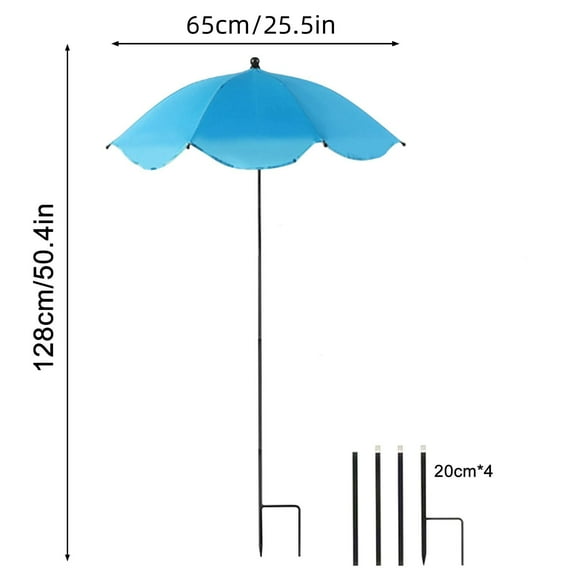 Hyknon Gardening Tools Large Garden Parasol With Plant Stake Outdoor Sunlight Shade And Rain Protection Umbrella For Potted Plants for Garden Lawn Women Men
