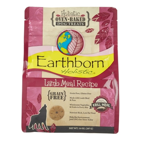 UPC: 0034846723021 | Earthborn Holistic Grain-Free Oven Baked Lamb & Peas Dry Dog Treats 14 oz