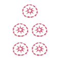 thumbnail image 2 of relayinert 100pcs/set Tassel For Keychain Versatile Fringe Accessories For Any Occasion Rose Red-Silver 5Set, 2 of 6
