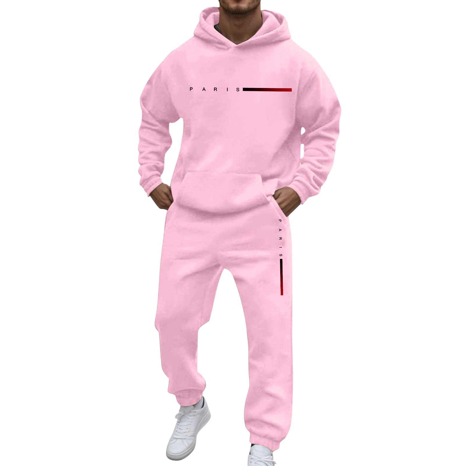 Survêtement Homme 2 Pièces Grande Taille - Sweat à Capuche Et Pantalon Jogging Ample, Confortable Pour Sport