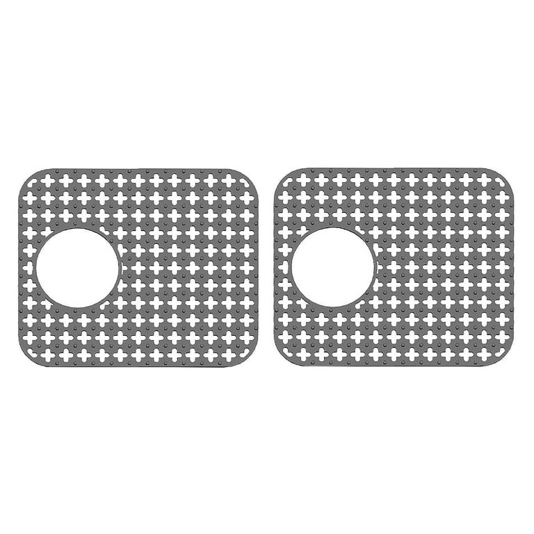 Silicone Sink Protector, Rear Drain Kitchen Sink Mat Grid