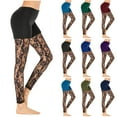 thumbnail image 2 of QATAINLAV Leggings for Women Casual Lace Hollow Workout Yoga Pants Summer Stretch High Waist Skinny Legging Trousers 2024 Solid Color Bottoms Mono de Verano Para Mujer Sky Blue XXL, 2 of 8