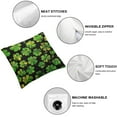 thumbnail image 4 of Nawypu Lucky Shamrock Four Leaf Clover Pattern Pillow Covers Shamrocks Throw Pillows Cover for Home Decor Room Bedroom Sofa Couch Outdoor Pillow Covers&nbsp;2pc, 4 of 6