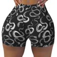 thumbnail image 2 of Honeii Snake Print Women's Workout Shorts, Gym Shorts for Active Wear, Sports Shorts,Women's Running Shorts,Quick Dry Athletic Shorts-Large, 2 of 8
