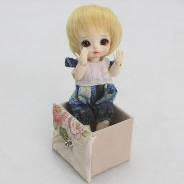 1 8 Mini Dolls Hair Short Golden Peluca de 5 pulgadas a 6 pulgadas para FL Doll DIY Making Supplies CUTICAT Peluca de munecas BJD Walmart en linea
