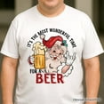 thumbnail image 2 of Santa Beer Christmas T‑Shirt, It&rsquo;s The Most Wonderful Time Funny Holiday Tee for Festive Drinkers, 2 of 5