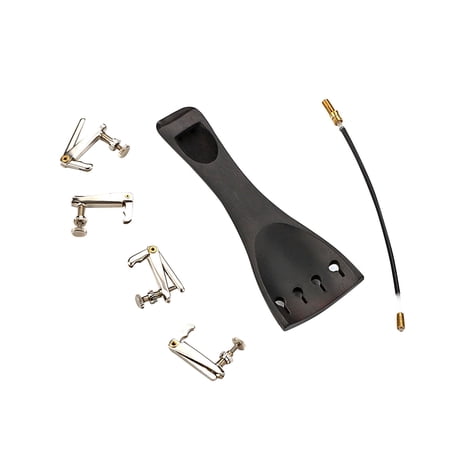 Lazsy Metal Violin Tailpiece Spare Luthier Supply Musical Instrument Accessories Ebony
