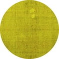 thumbnail image 1 of Ahgly Company Machine Washable Indoor Round Persian Yellow Bohemian Area Rugs, 5' Round, 1 of 4