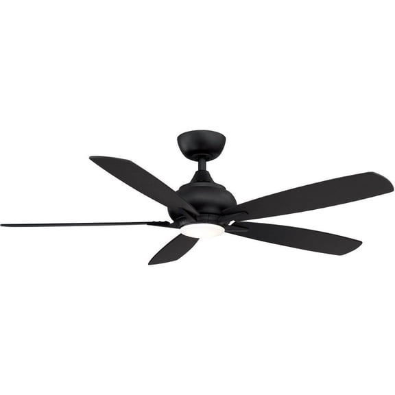 5 Blade Ceiling Fan-13.65 Inches Tall And 52 Inches Wide-Black Finish Fanimation Fans Fp8533bl