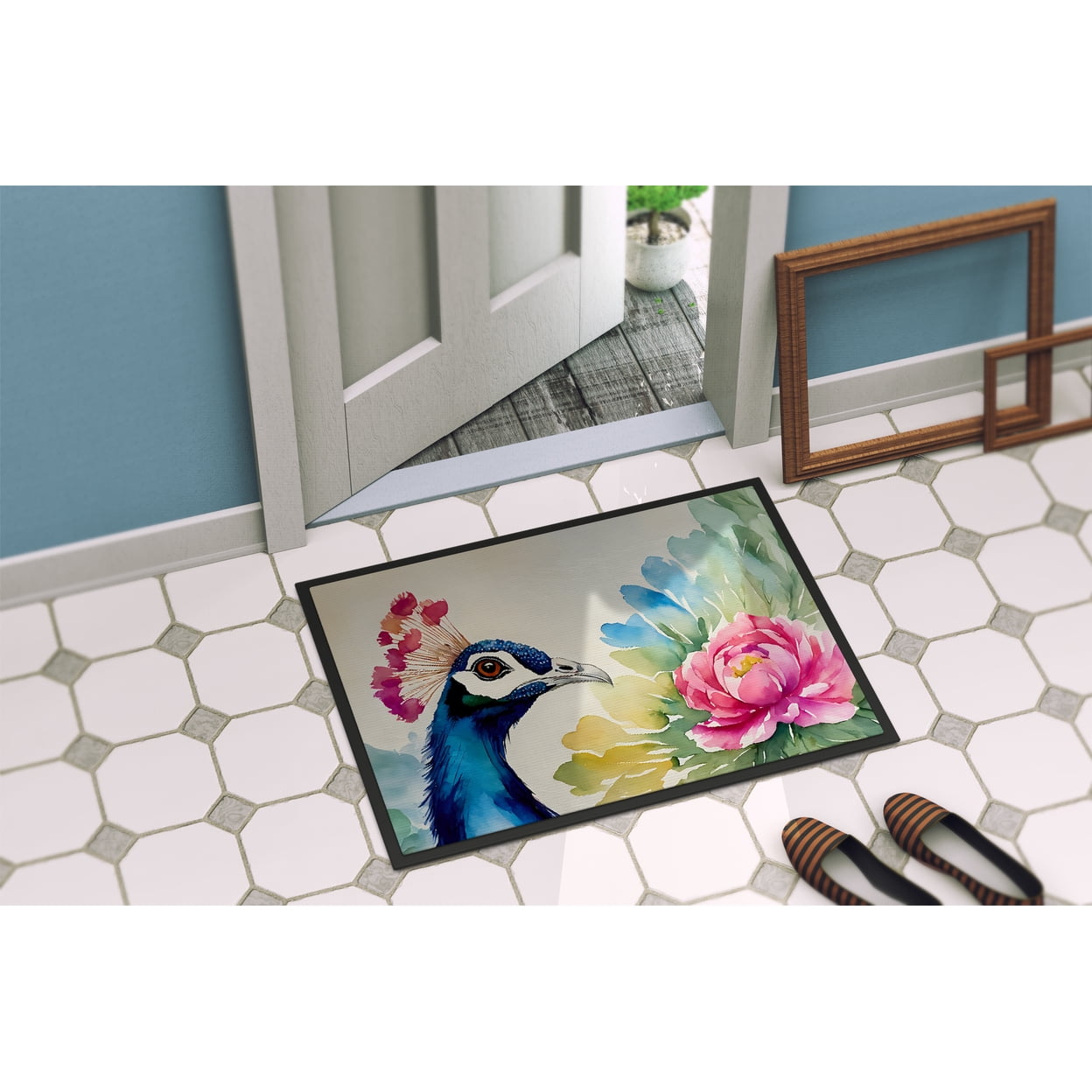 Peacock Doormat 36 in x 24 in