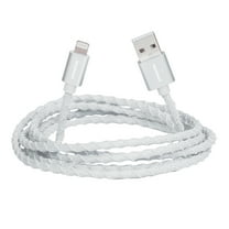 Liquipel Powertek USB-A to Lightning Twizzler Cable - White
