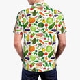 thumbnail image 4 of Daiia Vegetables2 Pattern Men’s Polo Shirts,Solid Deck Shirt,Classic Fit, Breathable Cotton Polo for Casual and Sport Wear-, 4 of 9