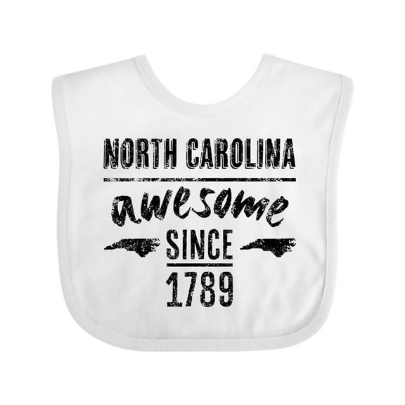 Inktastic North Carolina Awesome Since 1789 Boys or Girls Baby Bib
