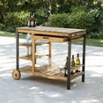 thumbnail image 2 of SEI Furniture Murcott Contemporary Wood Outdoor Bar Cart in Natural, 2 of 5