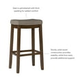 thumbnail image 5 of Linon Cessford 32" Backless Indoor Bar Stool, Rustic Brown with Gray Linen Fabric, Includes 1 Stool, 5 of 13