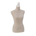 thumbnail image 1 of Tripar 16407F Female Tabletop Fiberglass Mannequin, Cream Linen, 1 of 1