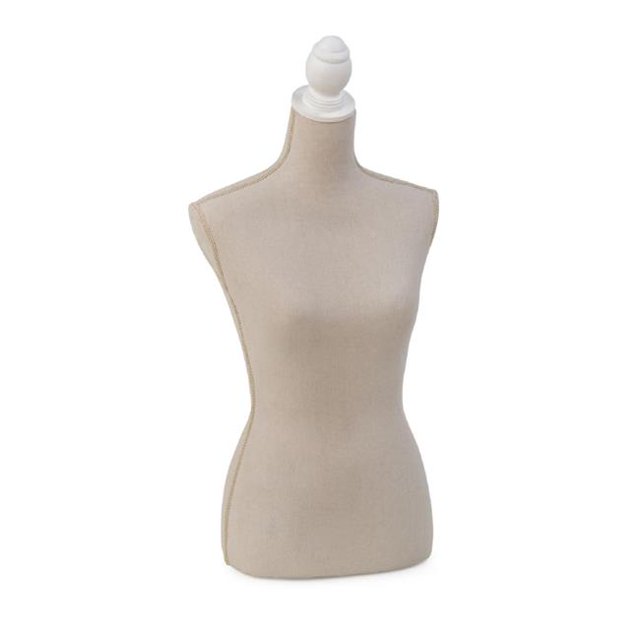 Tripar 16407F Female Tabletop Fiberglass Mannequin, Cream Linen