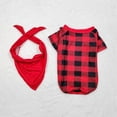 thumbnail image 3 of Conjunto De Pijamas De 2 Piezas Conjunto de pijama familiar de 2 piezas, estilo navideño, patrón de Papá Noel, traje diario a cuadros Cgtredaw Perro Rojo L para Niño, 3 of 5