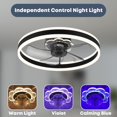 thumbnail image 2 of Ventilador de techo Fszdorj F105 de 51 cm, montaje al ras, LED, 6 velocidades, 2 of 7