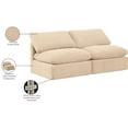 thumbnail image 2 of Meridian Furniture Indulge 70" Contemporary Velvet Modular Sofa in Beige, 2 of 8