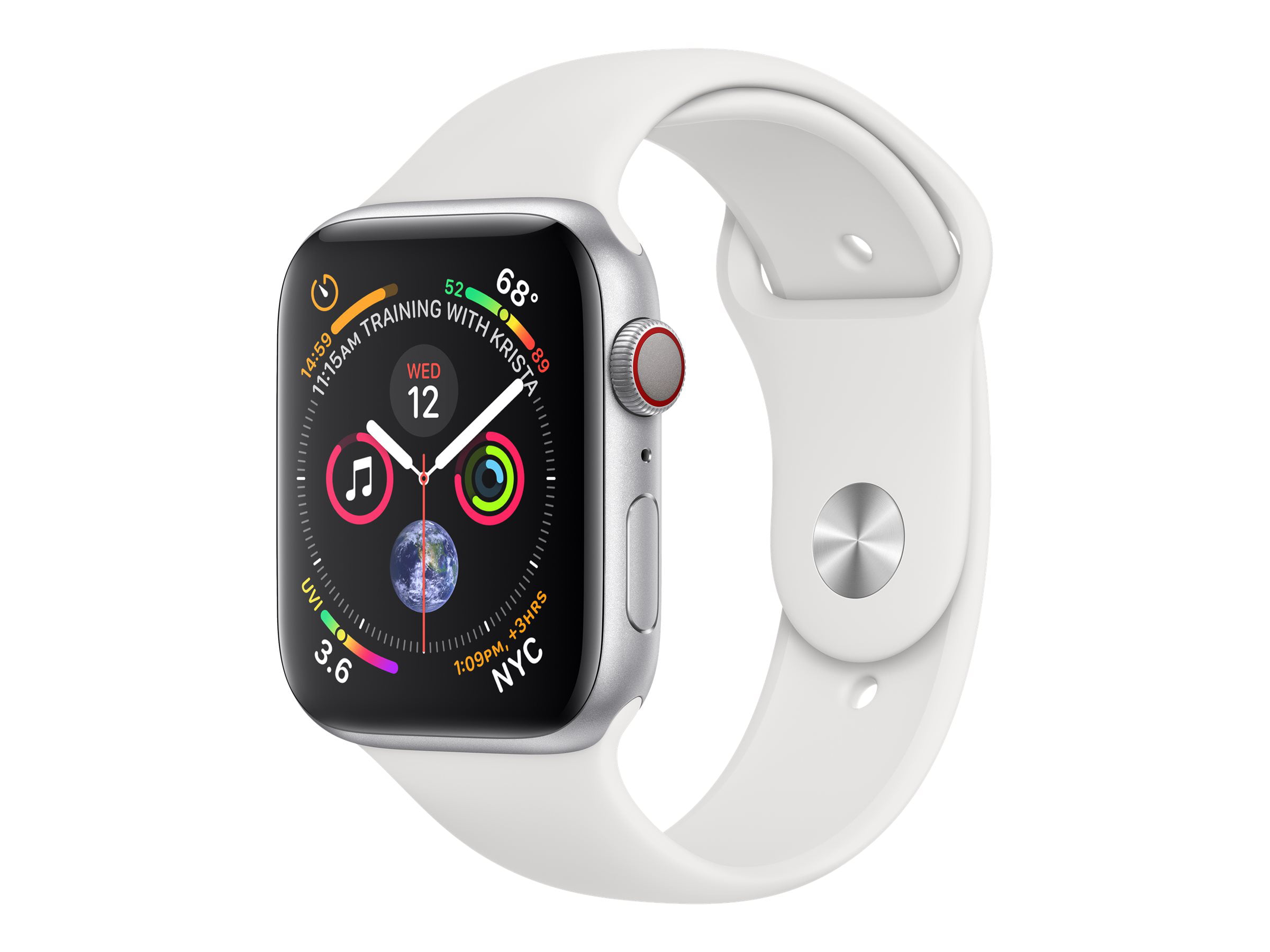 Apple Watch Series 4 (GPS + Cellular) - 44 mm - silver aluminum 