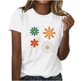 thumbnail image 1 of Fankiway T-Shirt Imprimé pour Femmes Col Rond Manches Courtes Hauts en Solde Chemises pour Femmes Manches Courtes, 1 of 2