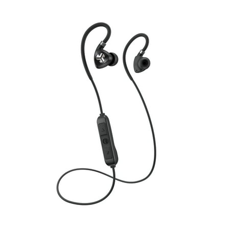 UPC: 0812887016216 | JLab Audio Fit 2.0 Bluetooth Wireless Sport Earbuds – Black – Titanium 10mm Drivers 6 Hour Battery Life Bluetooth 4.1 IP55 Sweat Proof Rating Extra Gel Tips Flexible Memory Wire