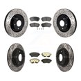 thumbnail image 1 of Transit Auto Front Rear Coated Drilled Slotted Disc Brake Rotors and Semi-Metallic Pads Kit for Car 2021 Mazda 6 Turbocharged KDF-101332, 1 of 11