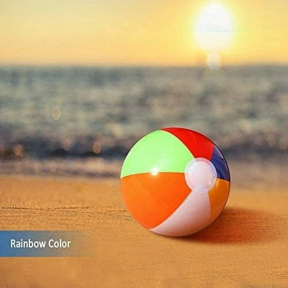 Inflatable Beach Balls(18PACK) 7.5" Rainbow Colored Beach Balls Beach Balls Pool Party Toys Colorful Beach Balls Party Favors Perfect for Summer Parties Beach Sand & Water Or Swimming Pool