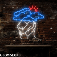 thumbnail image 3 of Glowneon Couple Hug Cloud Sun Neon Wall Decor, Couple Sun Cloud Sign, 3 of 5