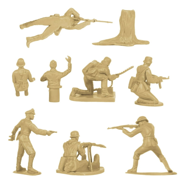 BMC CTS WW2 German Infantry Plastic Army Men - 32pc Tan Soldier
