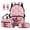 Pink Bow Highland Cow, variant on Jeiento 4 Piece 17 Inch Kids Backpack and Lunch Box Set, Cute Highland Cow School Backpack Set with Adjustable Padded Straps for Elementary Girls School Travel