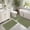 Green, variant on Bathroom Rugs Set Gray Non-Slip Bathroom Mats Sets 3 count | U-Shaped Toilet Rug, Quick Dry Absorbent Bath Rugs, Machine Washable Minimalist Carpet, Ultra Thin Fit Under Door Decor