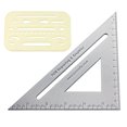 thumbnail image 2 of Laser Cut Drafting Square & Eraser Shield - 1/8" Acrylic & 14 Mil Mylar, 2 of 2