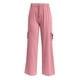 thumbnail image 4 of Pantalones de yoga anchos para mujer con bolsillos cargo - Poliéster spandex, cintura elástica, pantalones palazzo elásticos, aptos para el gimnasio/entrenamiento/uso informal, 4 of 5