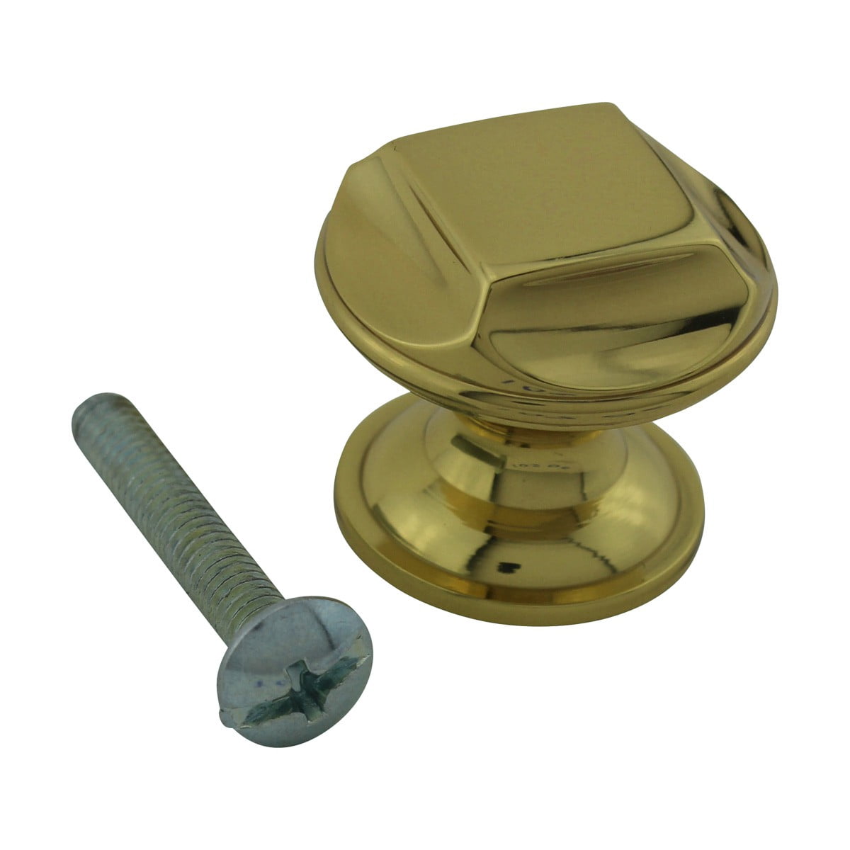 6 Kitchen Cabinet Knob Bright Cast Brass 1" Dia X 7/8" Proj |Renovator's Supply